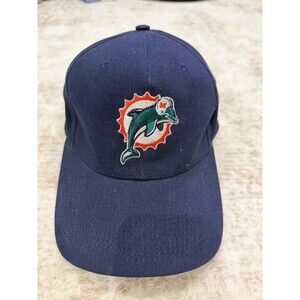 VTG 90s Logo 7 Miami Dolphins Lightwear Fiber Optic Strapback Hat Cap